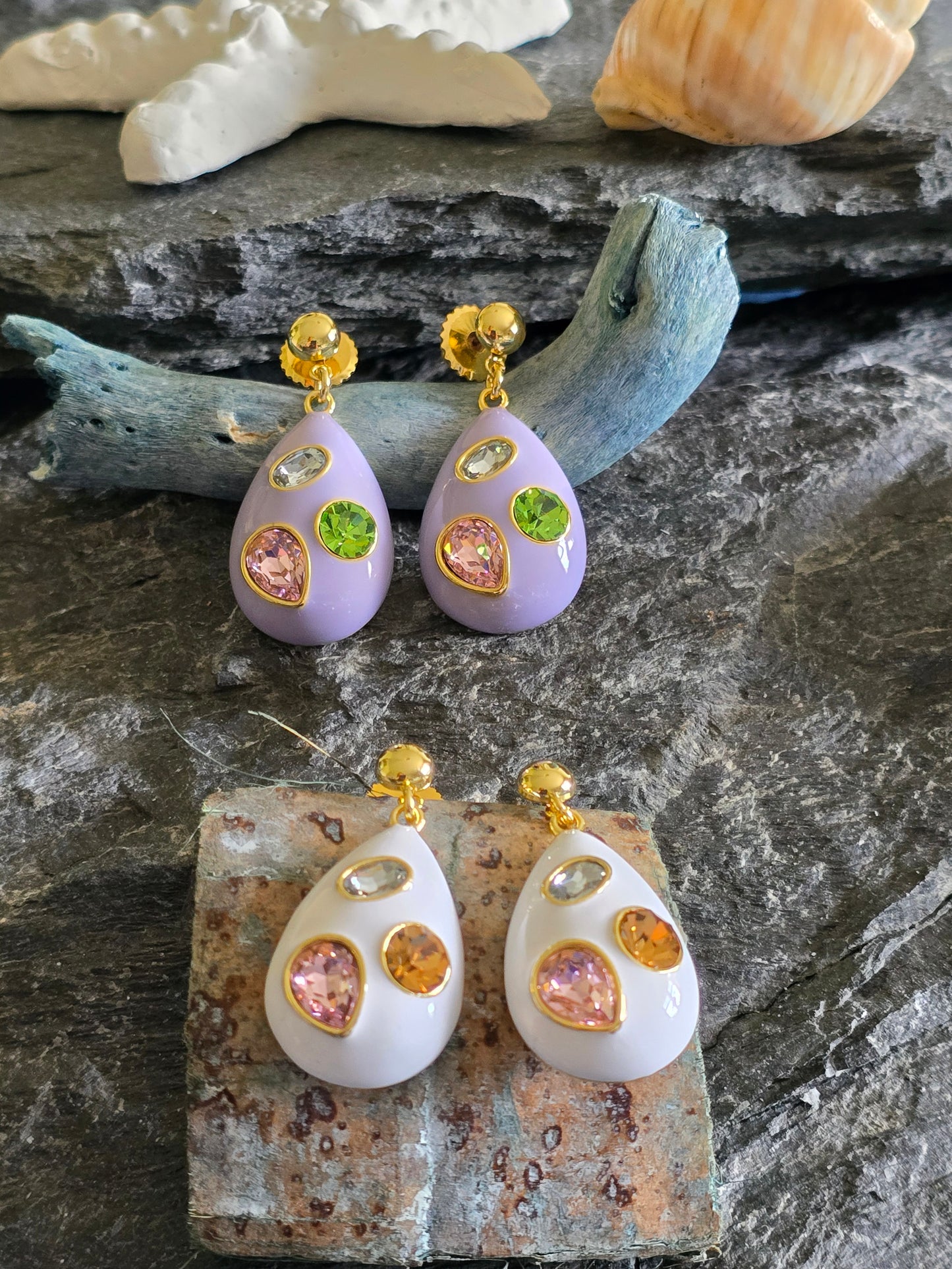 Jennifer Enamel Dangle Earrings