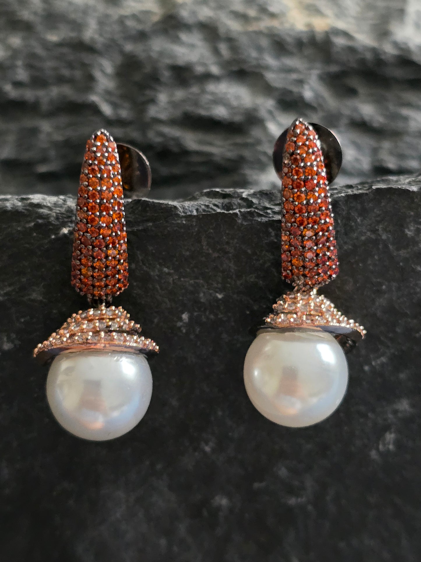 Hallie Pearl Drop Victorian Earrings