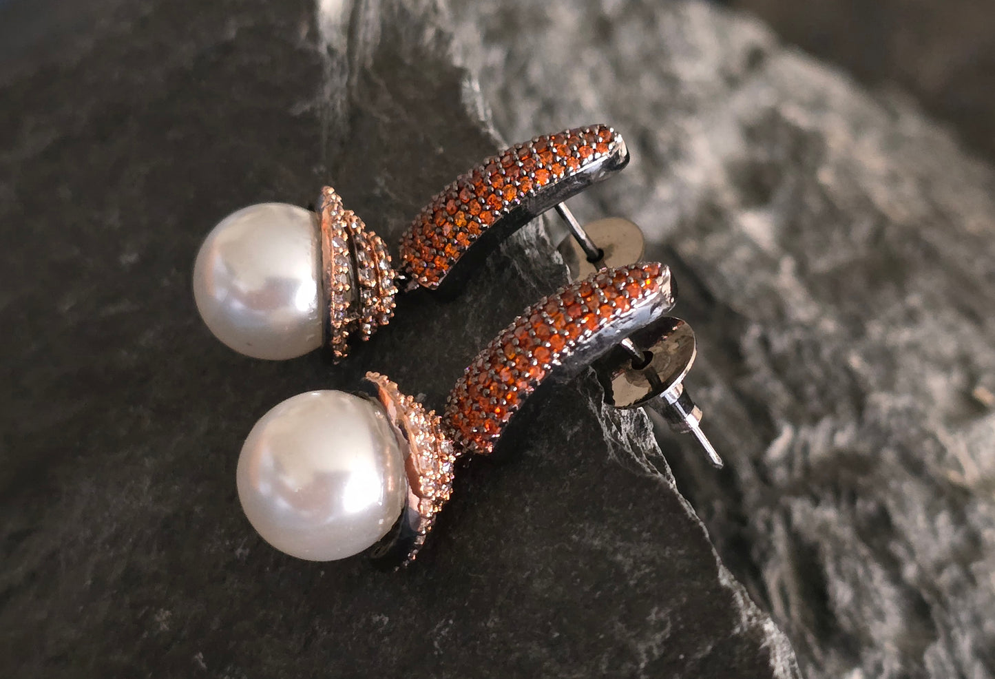 Hallie Pearl Drop Victorian Earrings