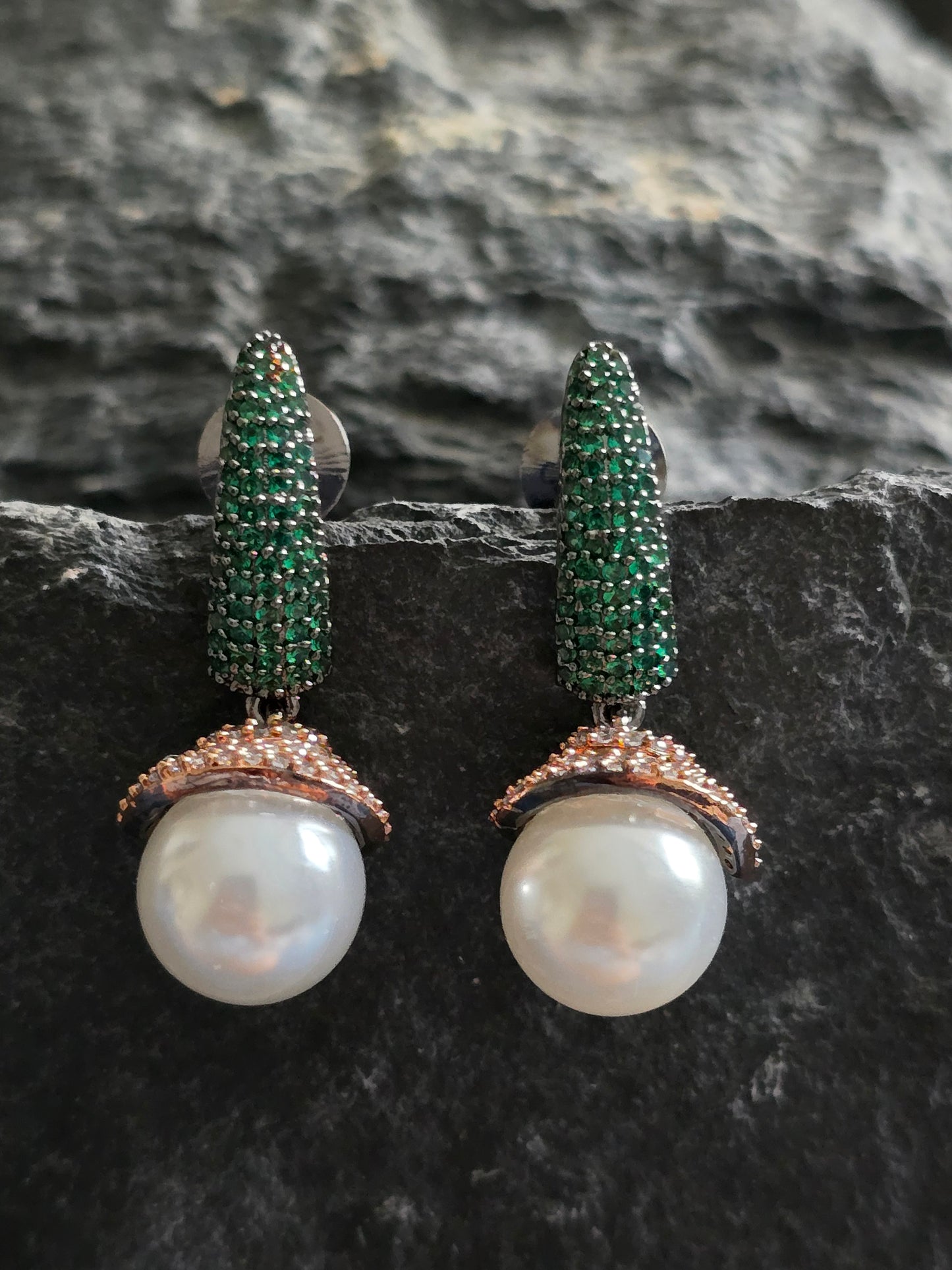 Hallie Pearl Drop Victorian Earrings