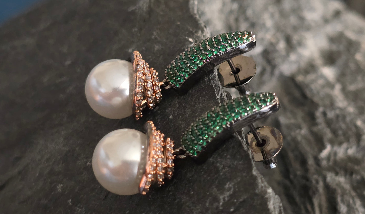 Hallie Pearl Drop Victorian Earrings