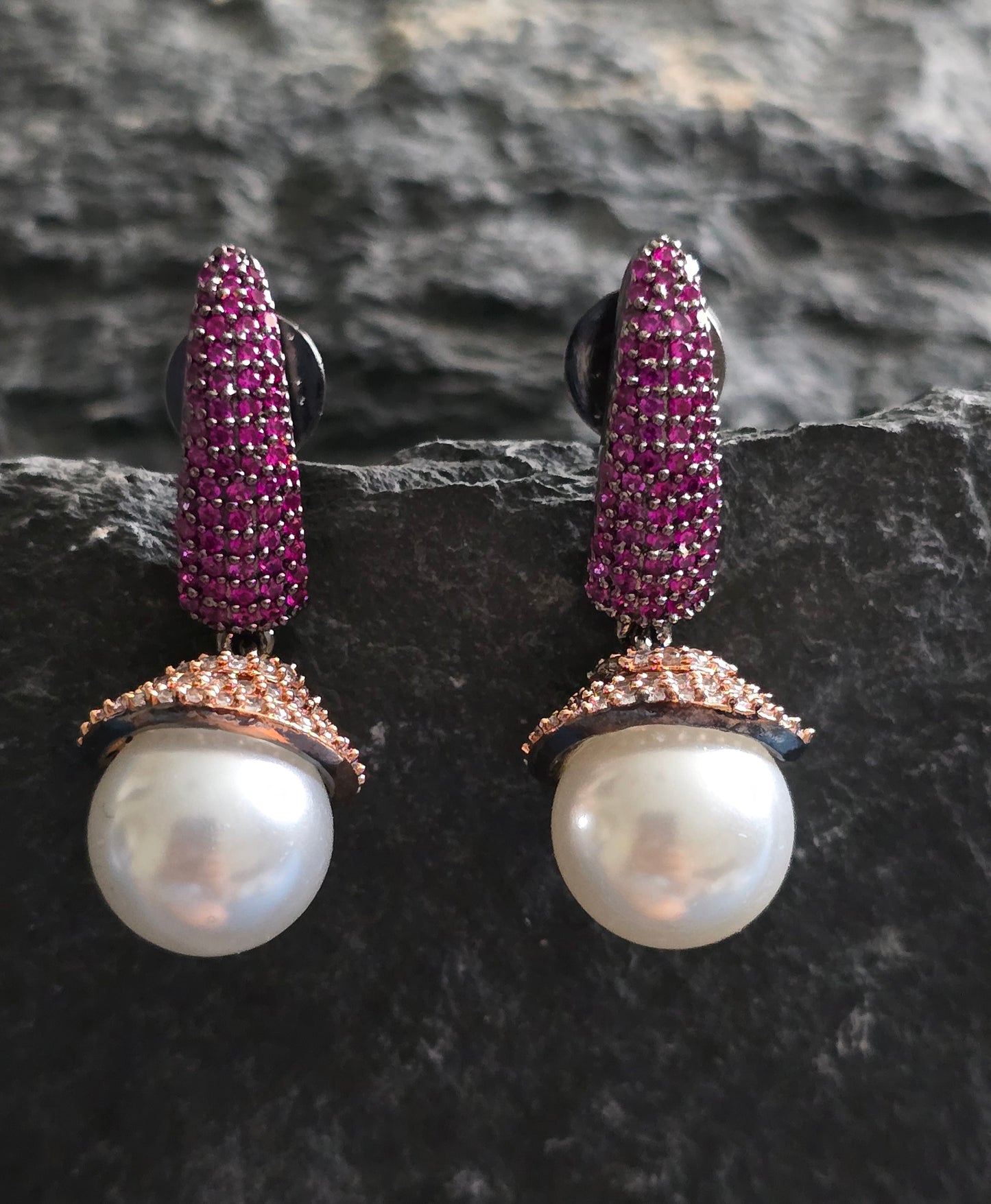 Hallie Pearl Drop Victorian Earrings