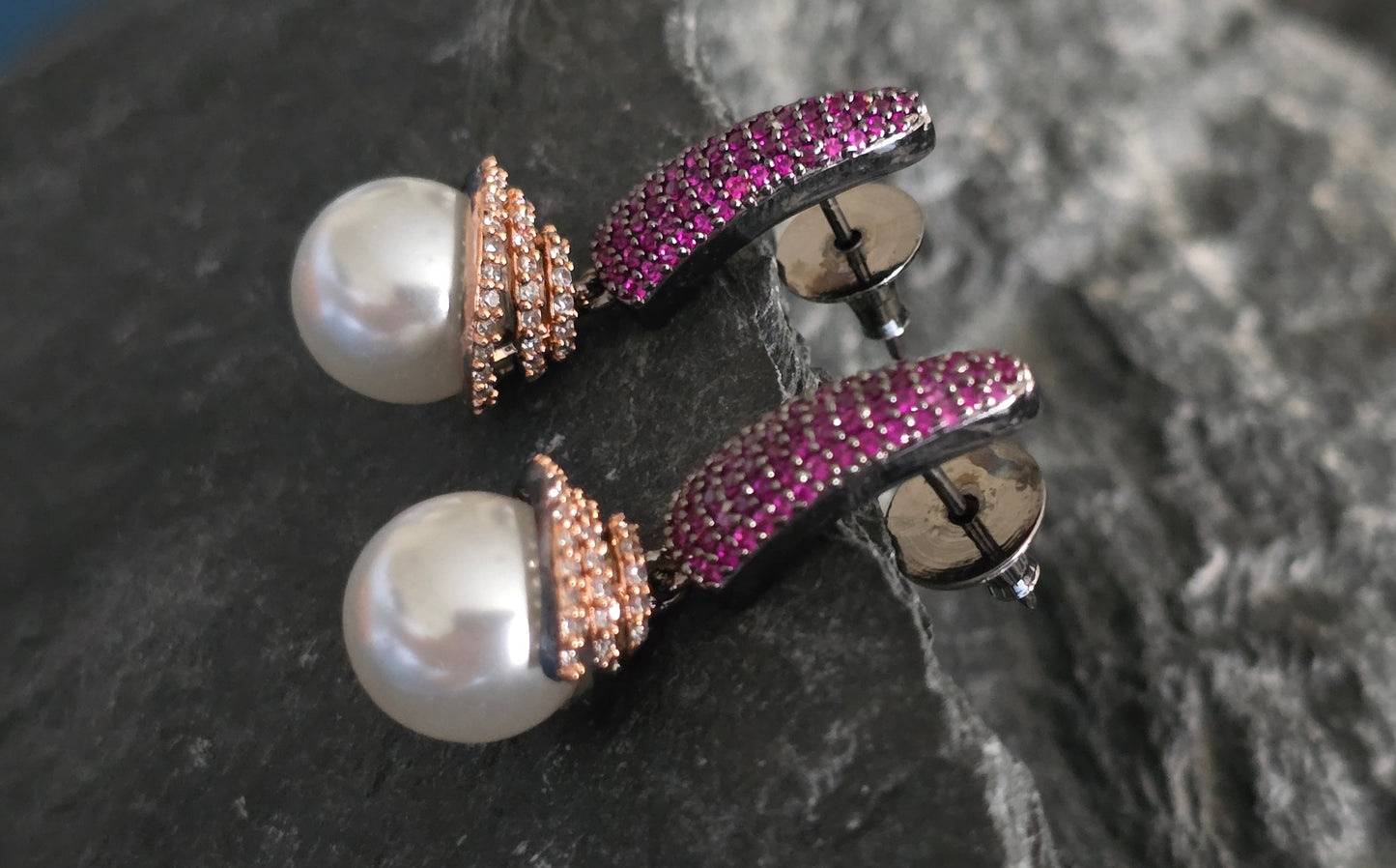 Hallie Pearl Drop Victorian Earrings