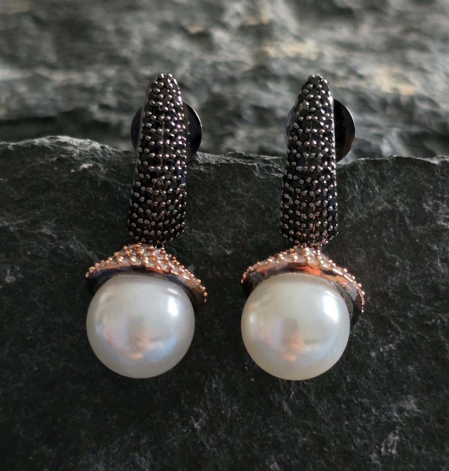 Hallie Pearl Drop Victorian Earrings