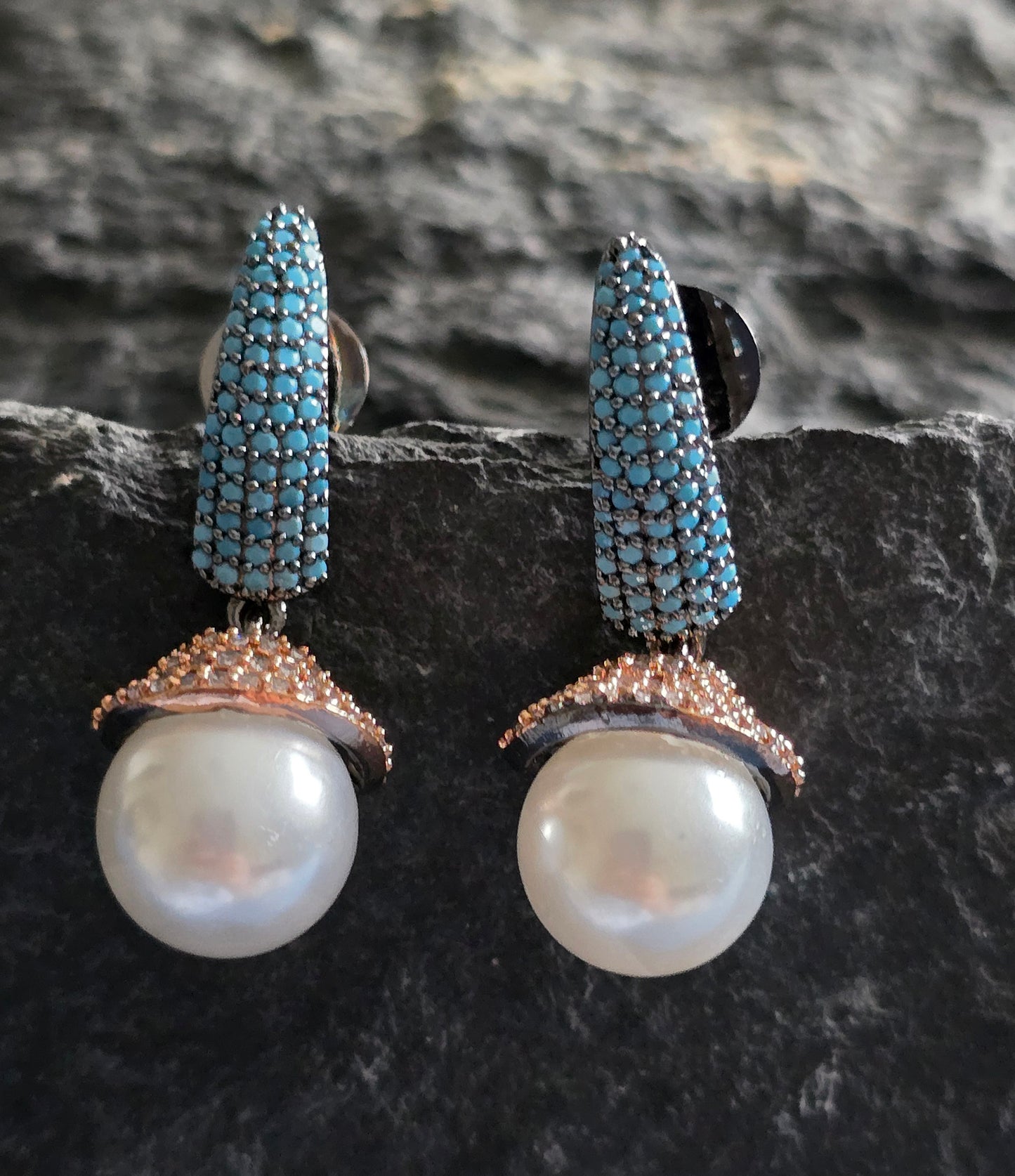 Hallie Pearl Drop Victorian Earrings