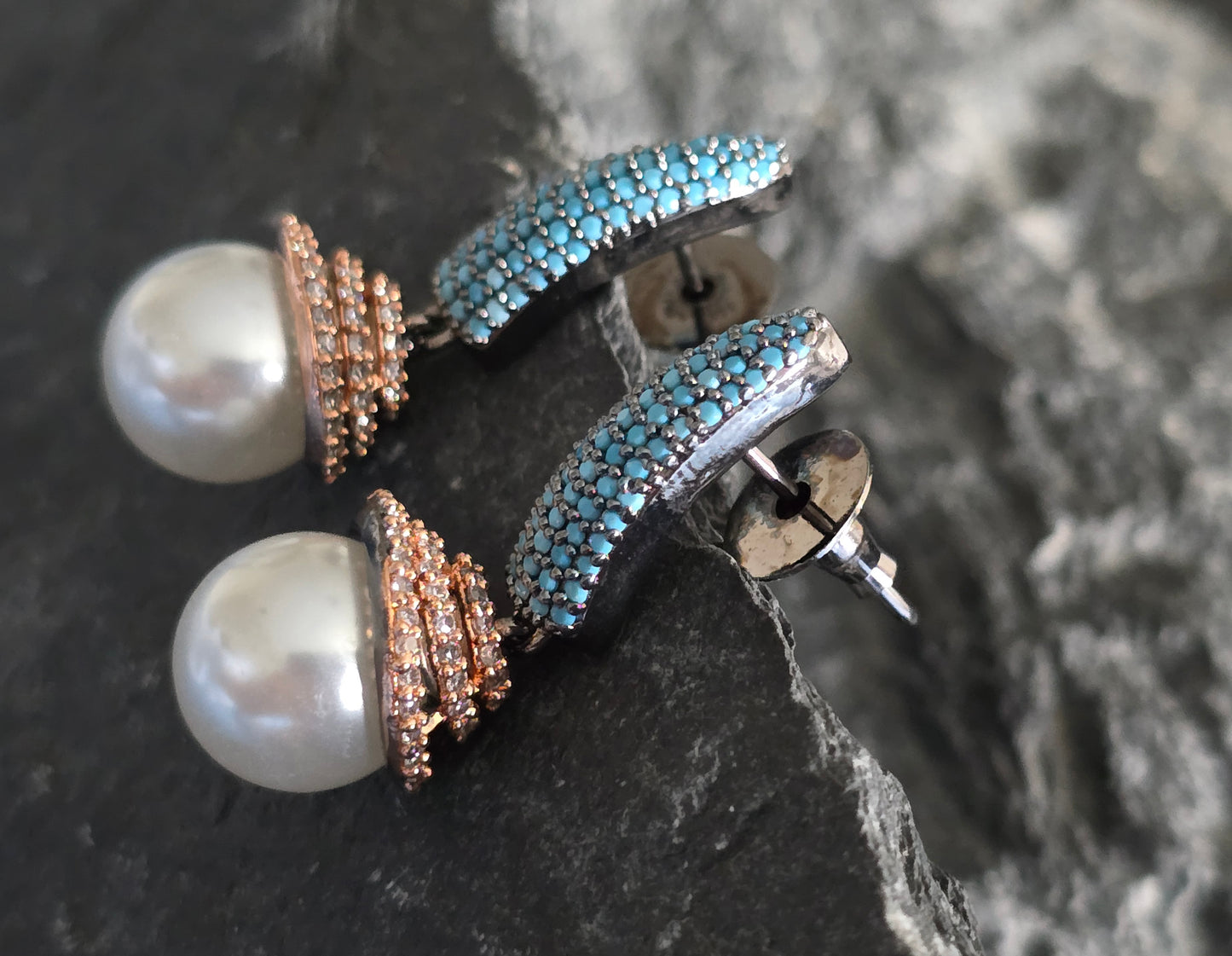 Hallie Pearl Drop Victorian Earrings