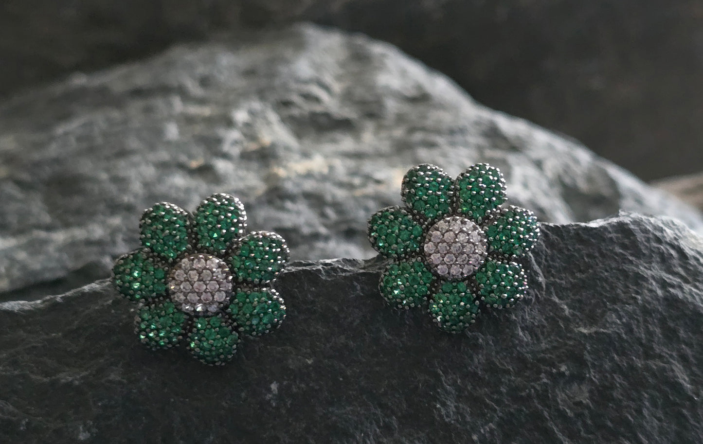 Lyra Floral Pave Set Studs