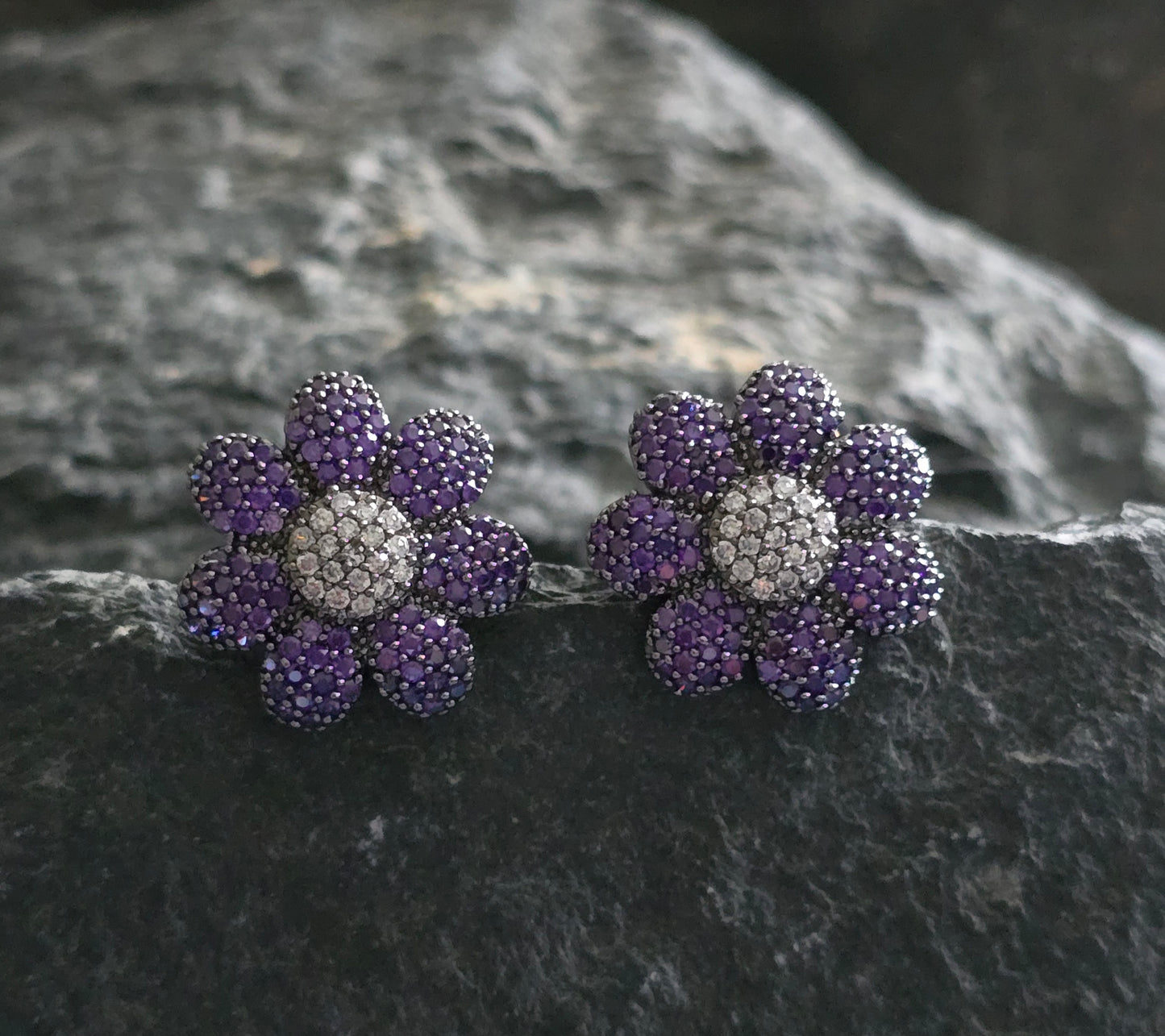 Lyra Floral Pave Set Studs