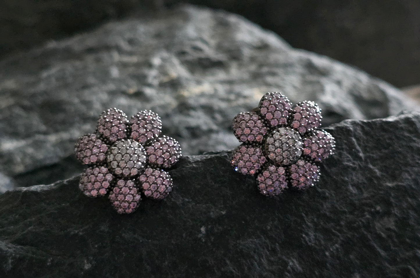 Lyra Floral Pave Set Studs