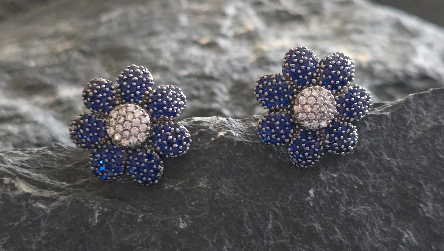 Lyra Floral Pave Set Studs