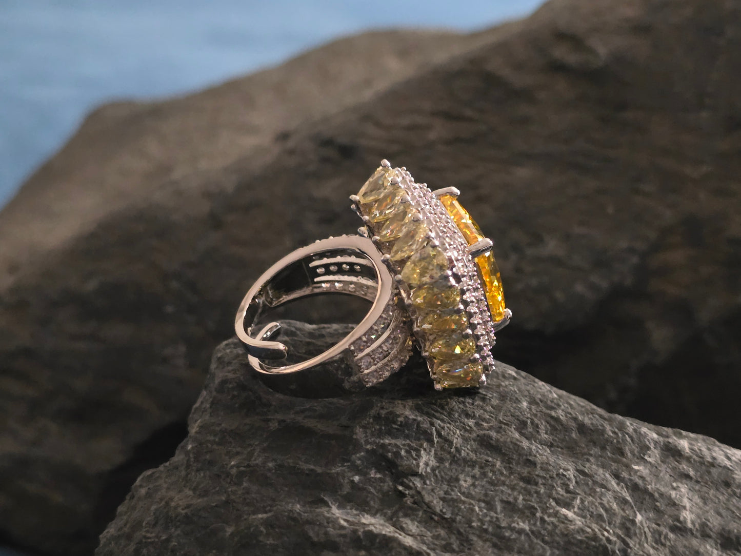 Doublet Stone Cocktail Ring