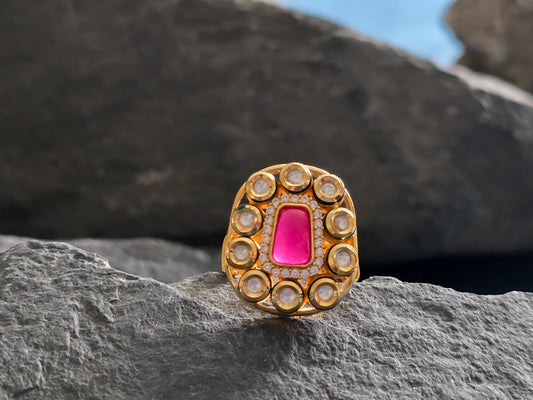 Esme Kundan Adjustable Ring