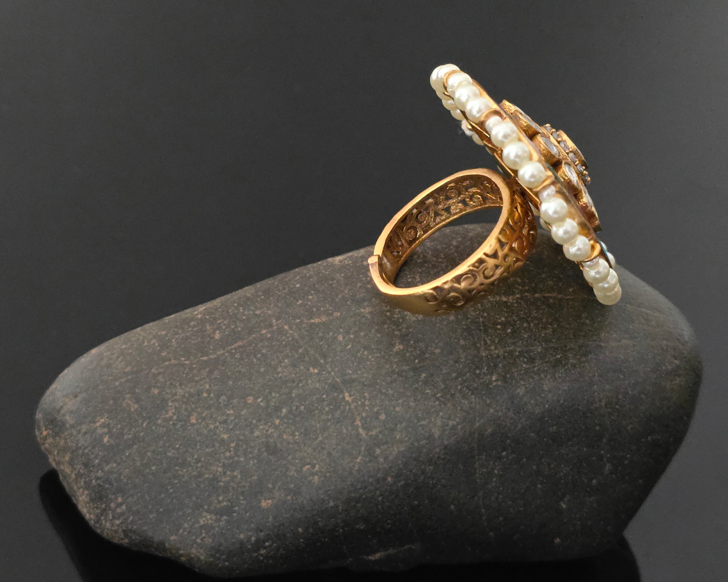 Navratan Adjustable Cocktail Ring