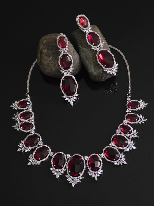 AD Crystal Necklace Set