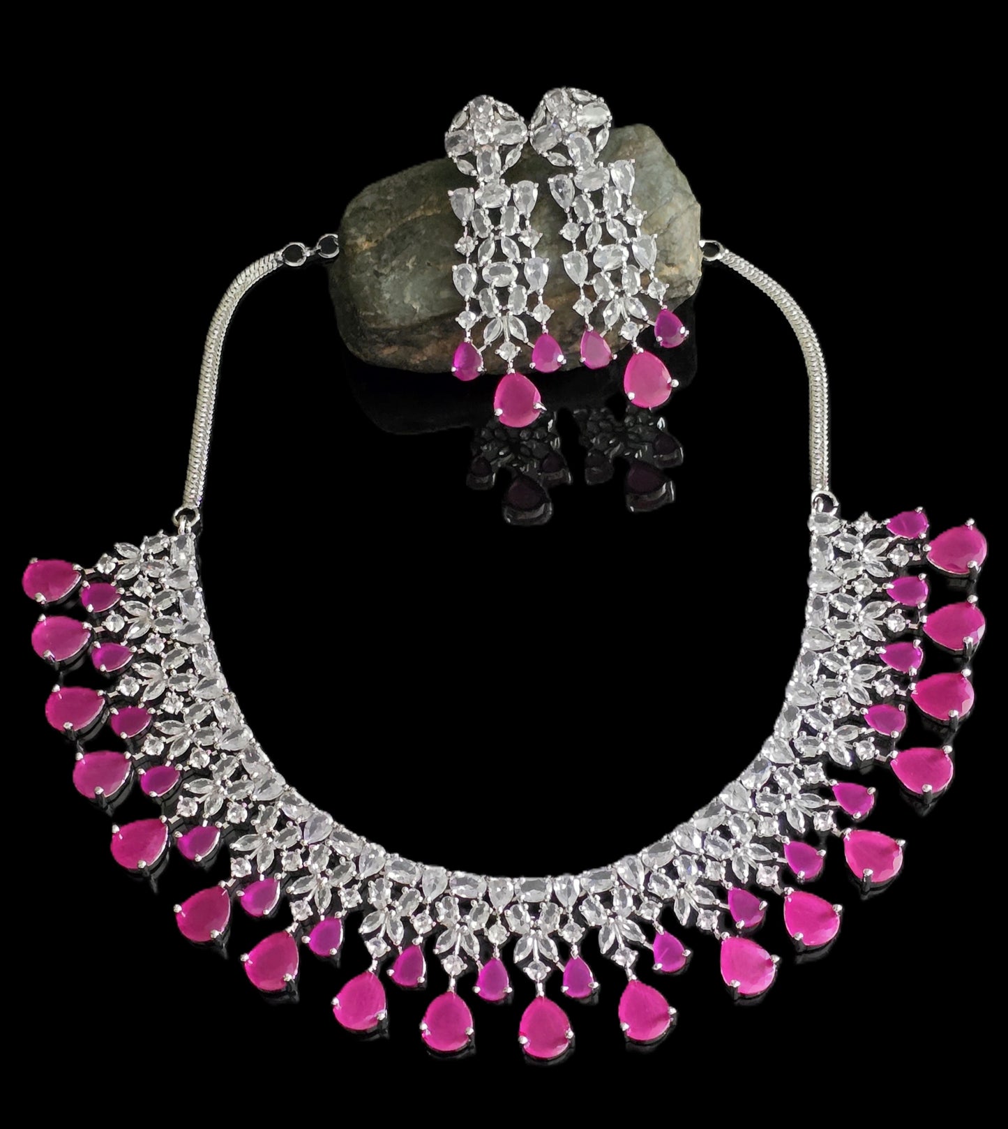 Irene-CZ Crystal Necklace Set