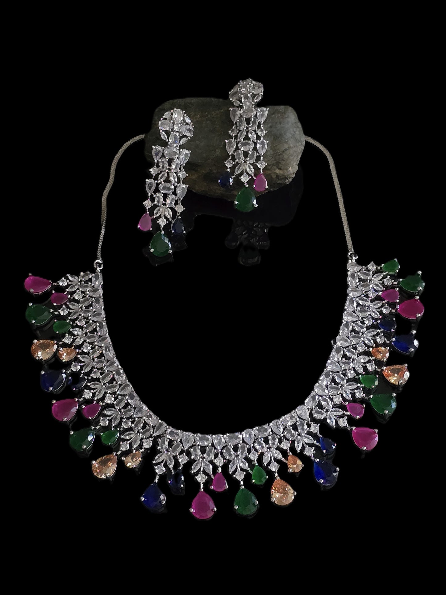 Irene-CZ Crystal Necklace Set