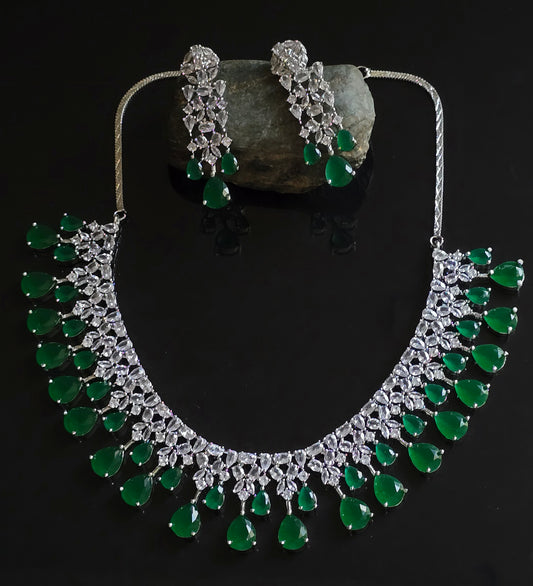 Irene-CZ Crystal Necklace Set