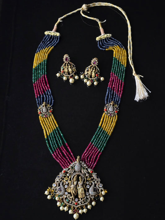 Radha Krishna Onyx Necklace Set