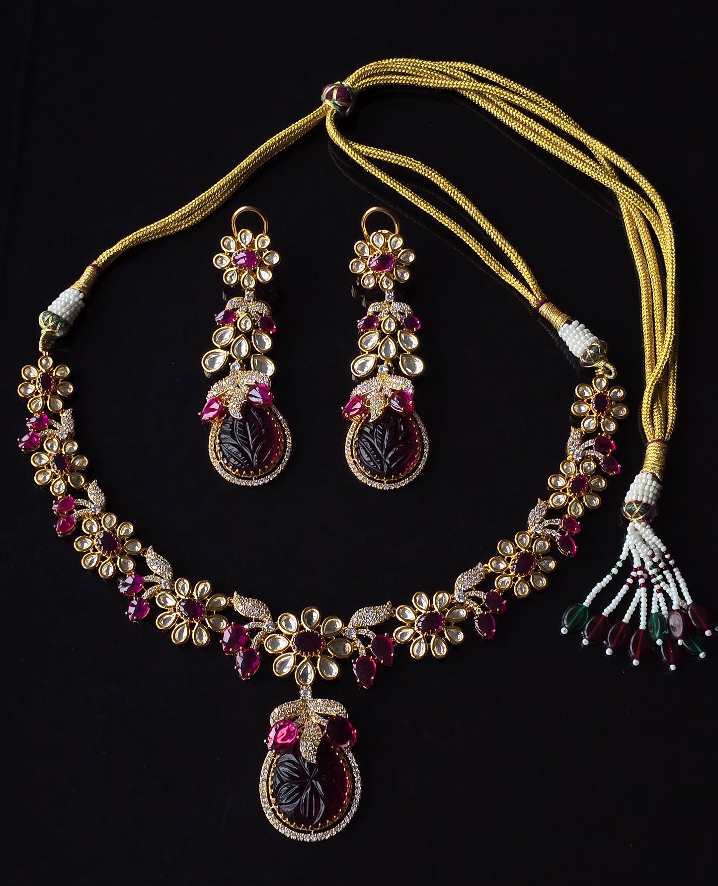 Cassidy Polki Kundan Necklace Set