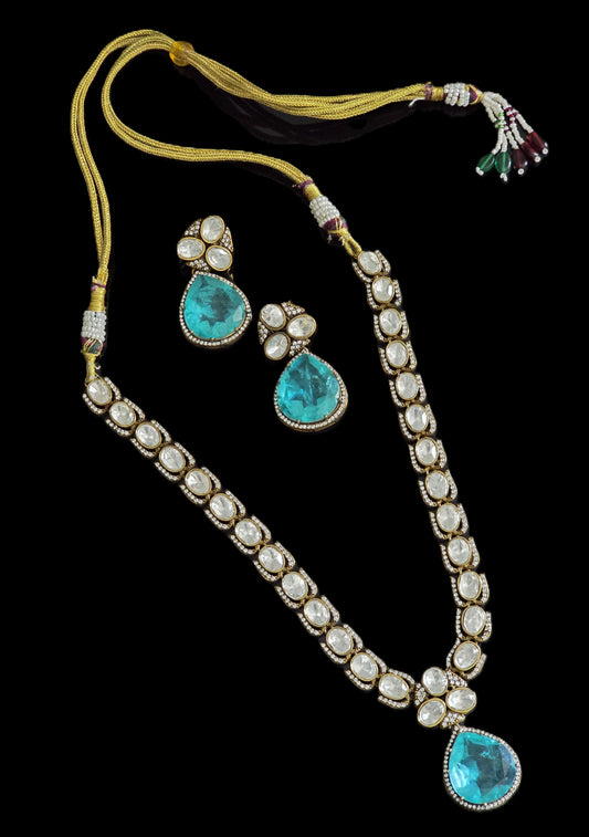 Beatrice Polki Kundan Doublet Stone Necklace Set