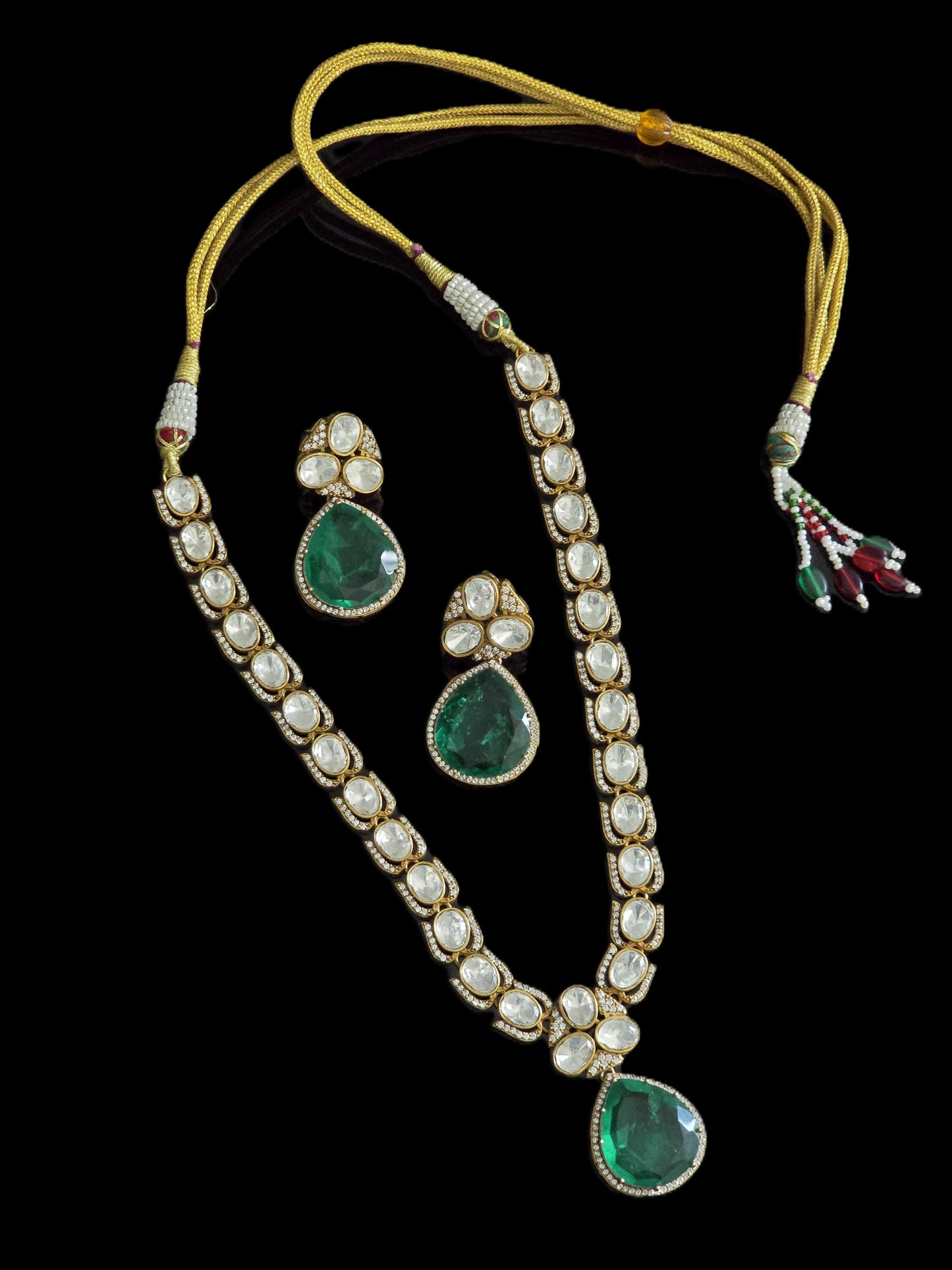 Beatrice Polki Kundan Doublet Stone Necklace Set