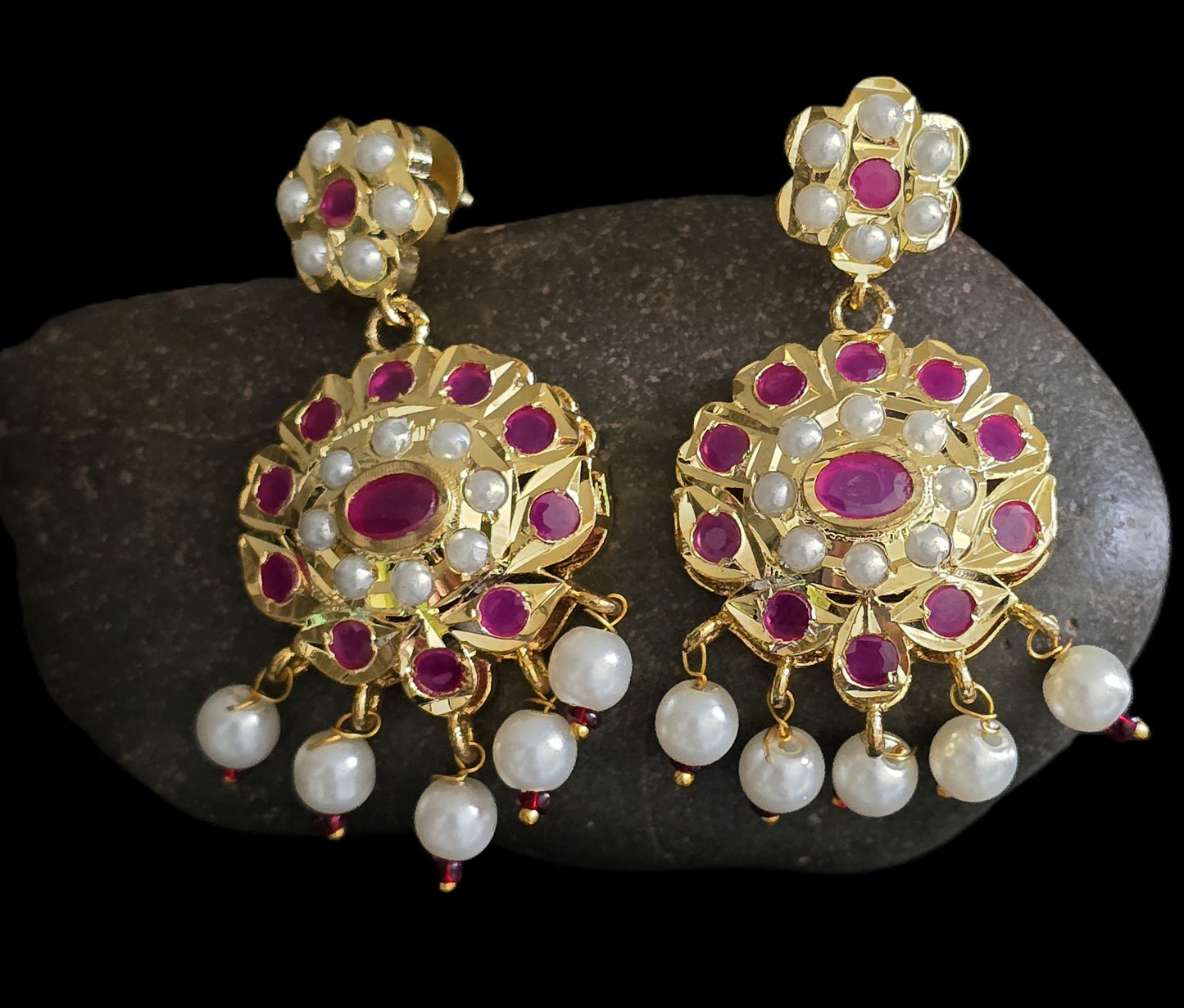 Hyderabadi Jadau Pearl Pendant Set