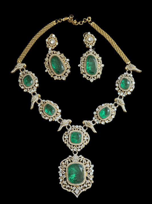 Skylar Premium Moissante & Doublet stone Necklace set