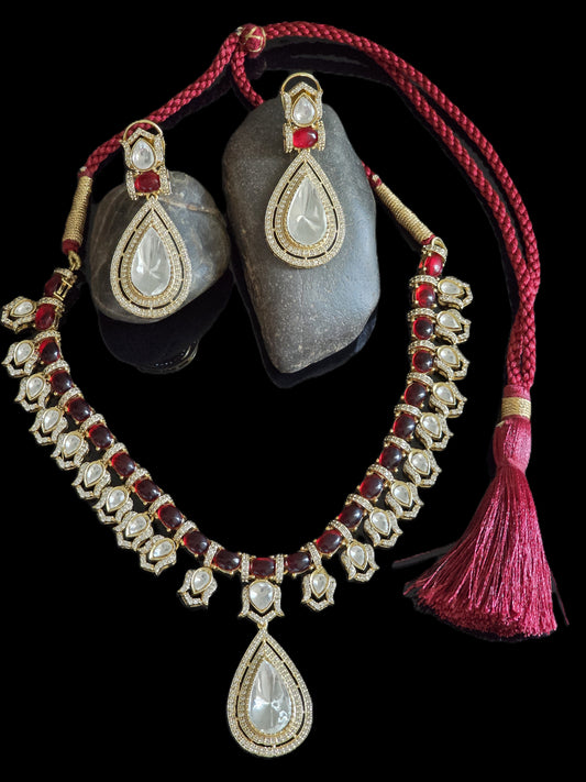 Mirha Polki Necklace Set