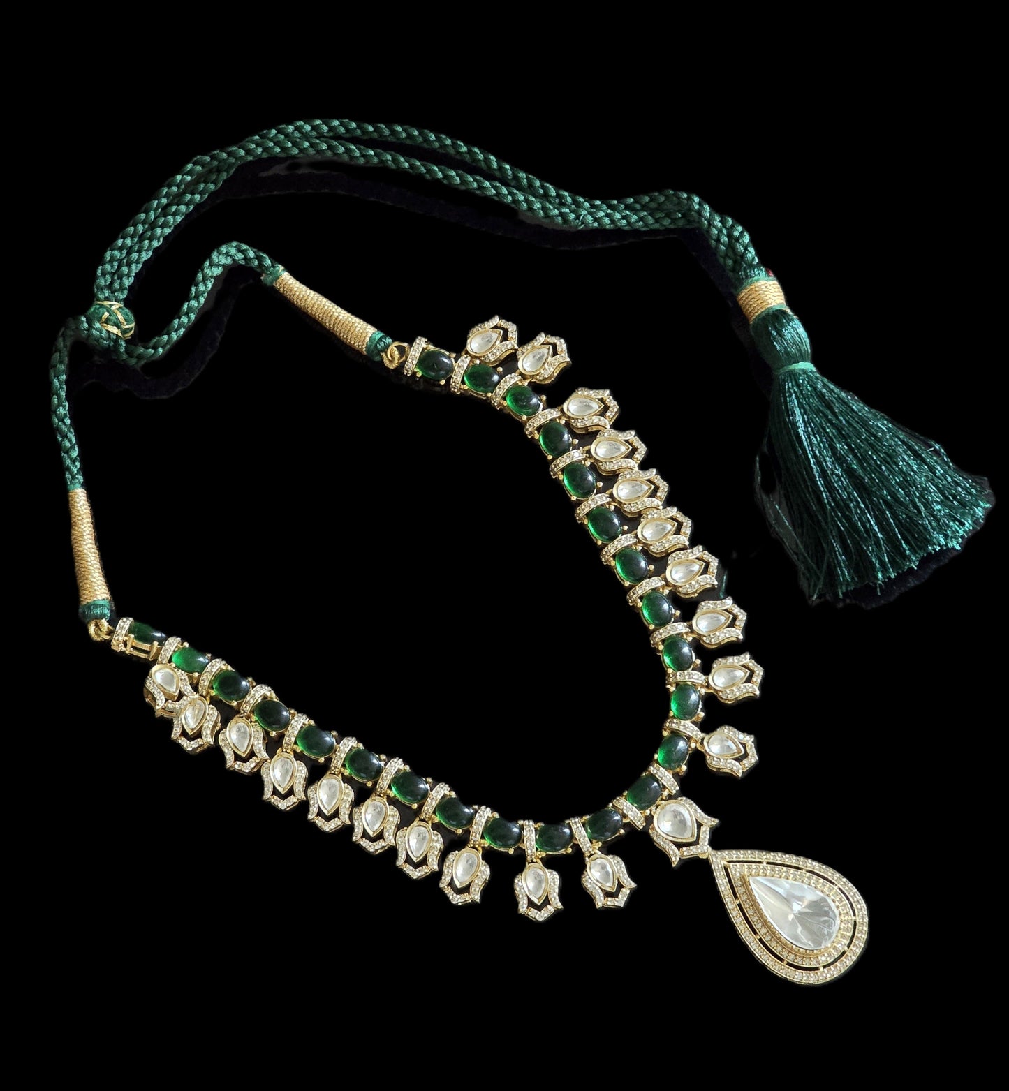 Mirha Polki Necklace Set