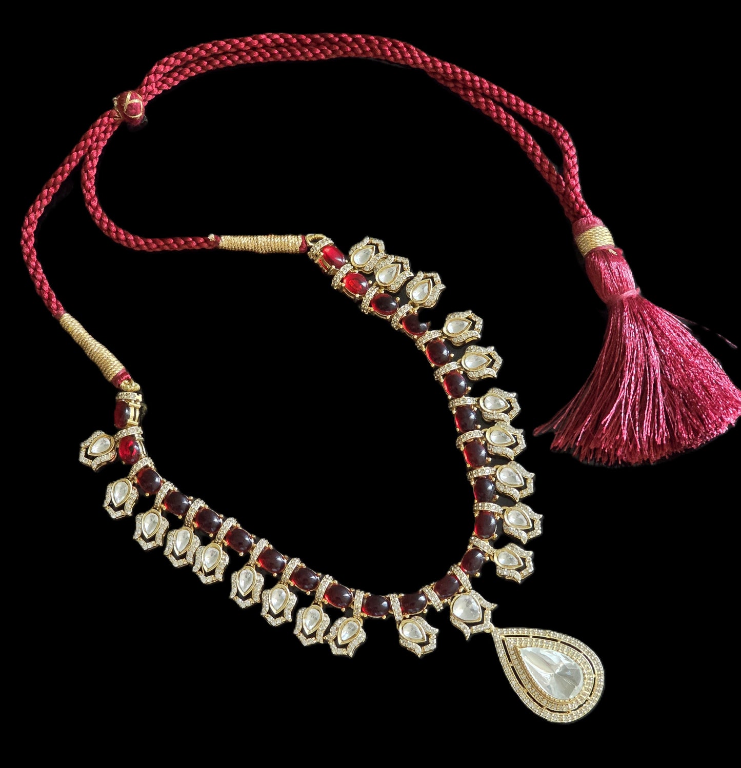 Mirha Polki Necklace Set