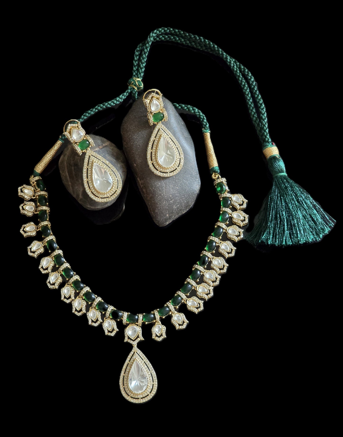 Mirha Polki Necklace Set