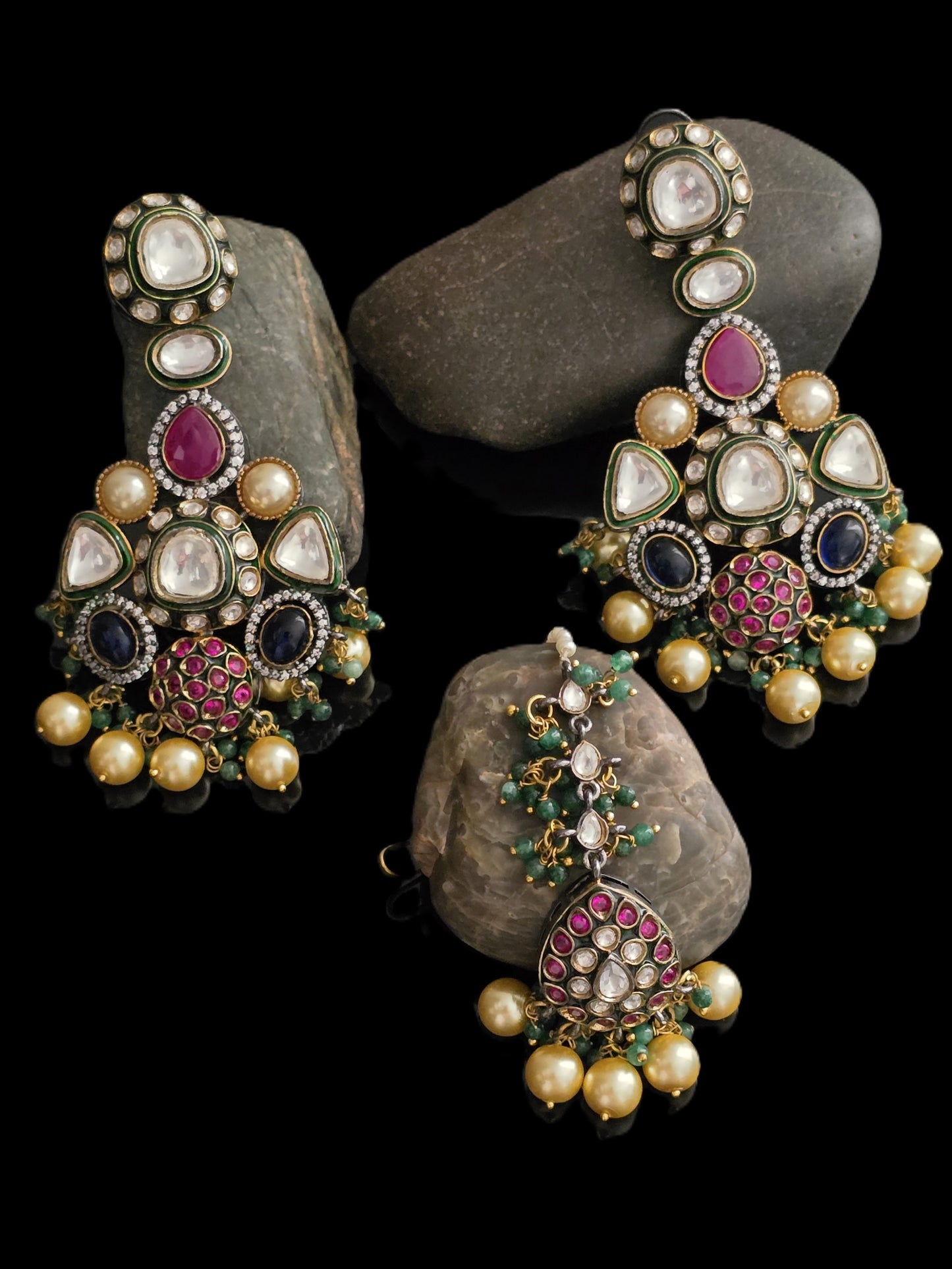 Hazel Uncut Polki  Victorian Necklace Set