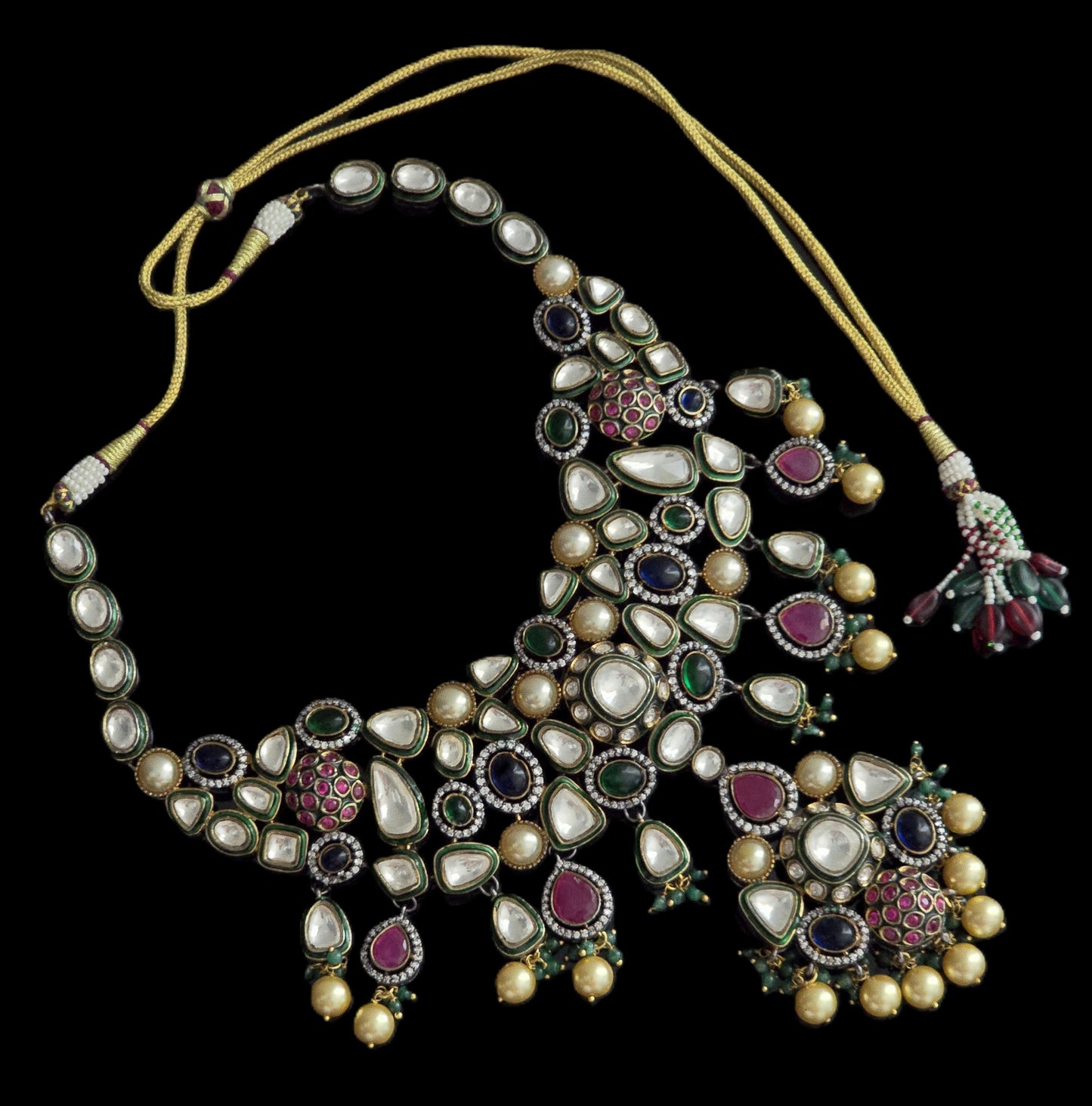 Hazel Uncut Polki  Victorian Necklace Set
