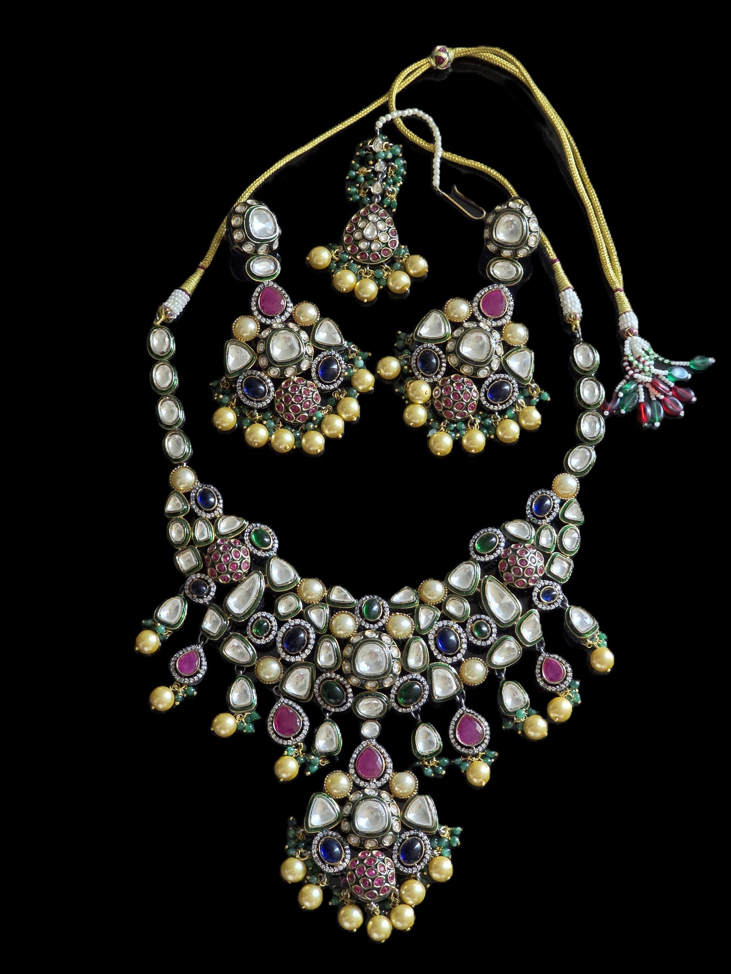 Hazel Uncut Polki  Victorian Necklace Set
