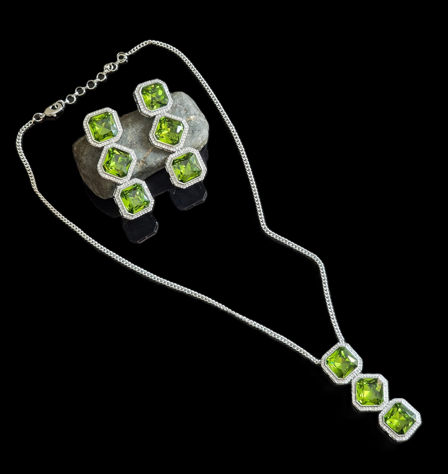 Rebecca Crystal Pendant Set