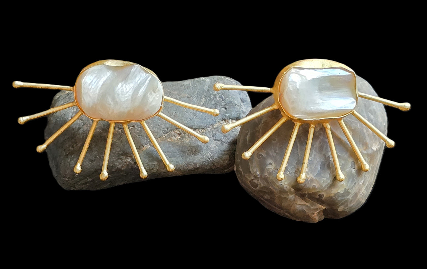 Baroque Pearl Sunrise Studs