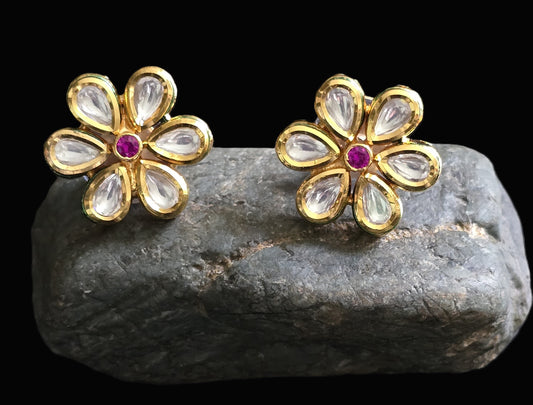 Mia Floral Kundan Studs