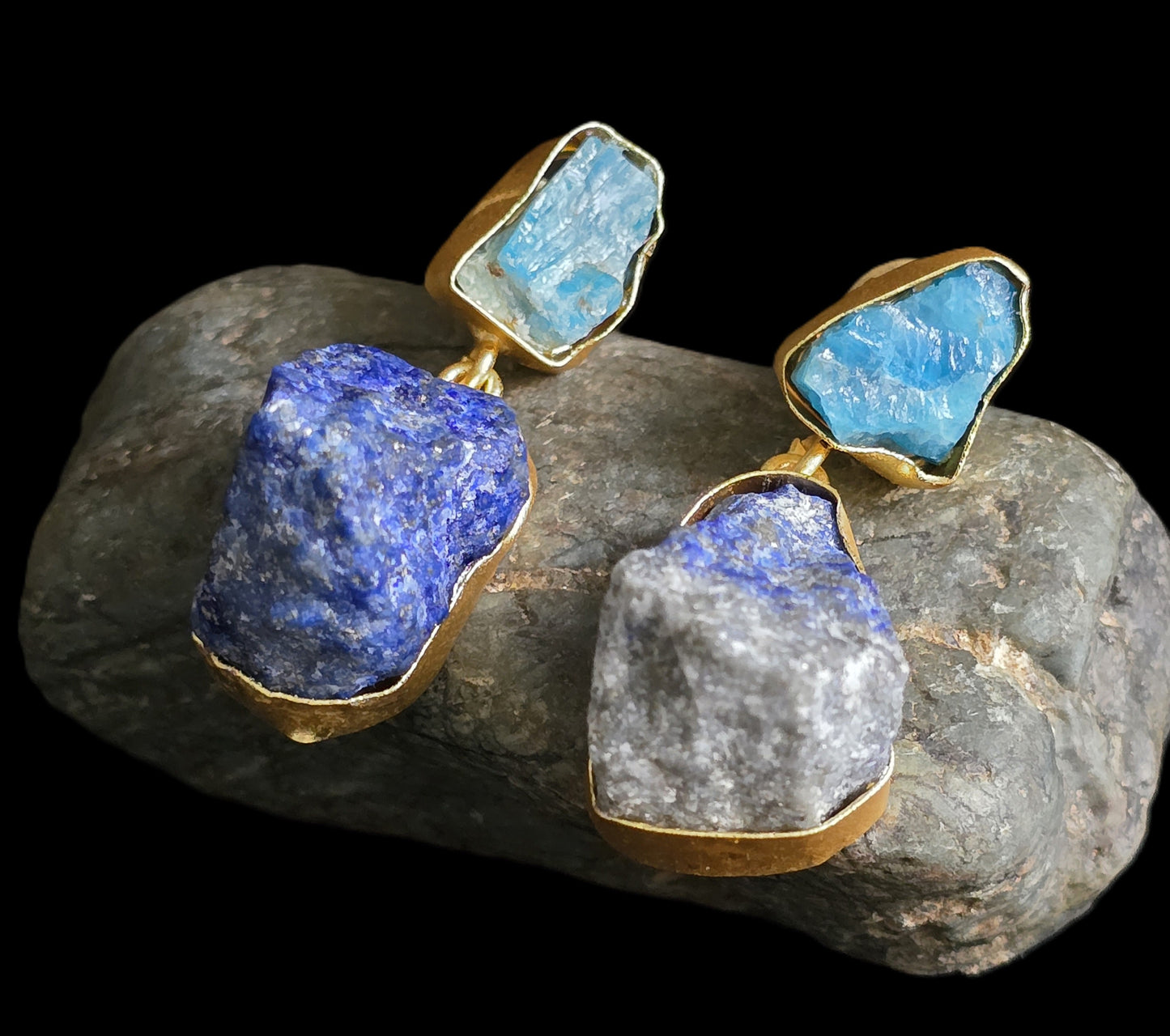 Double stone Dangle Earring