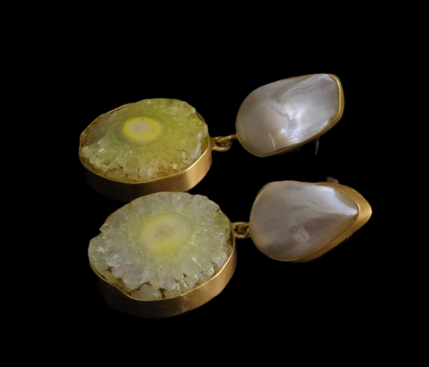 The Baroque Pearl & Stone Dangle Earrings