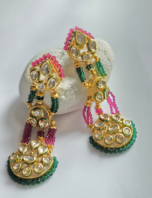 Kundan Statement Dangler Earrings