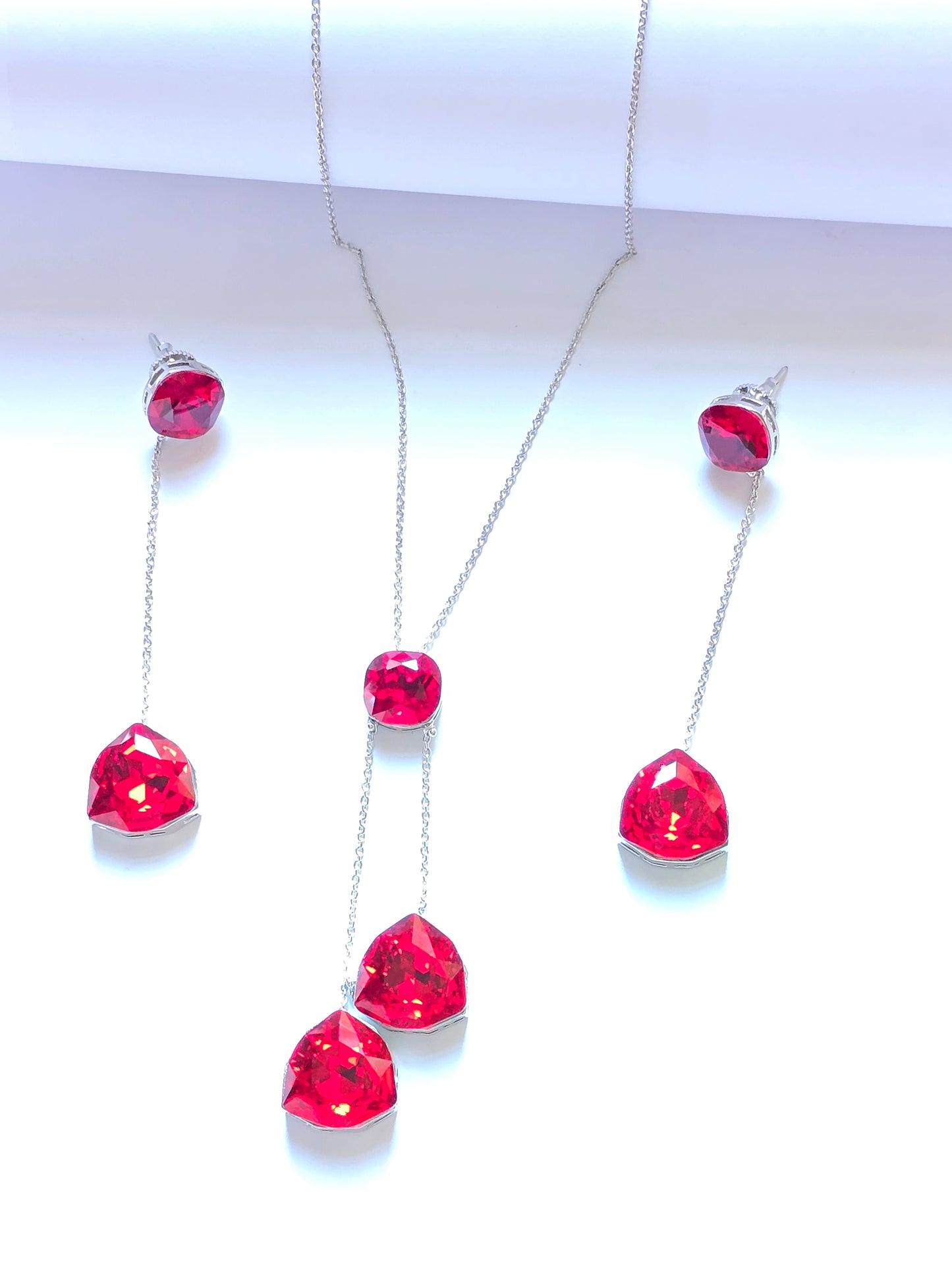 Trio Crystal Necklace Set