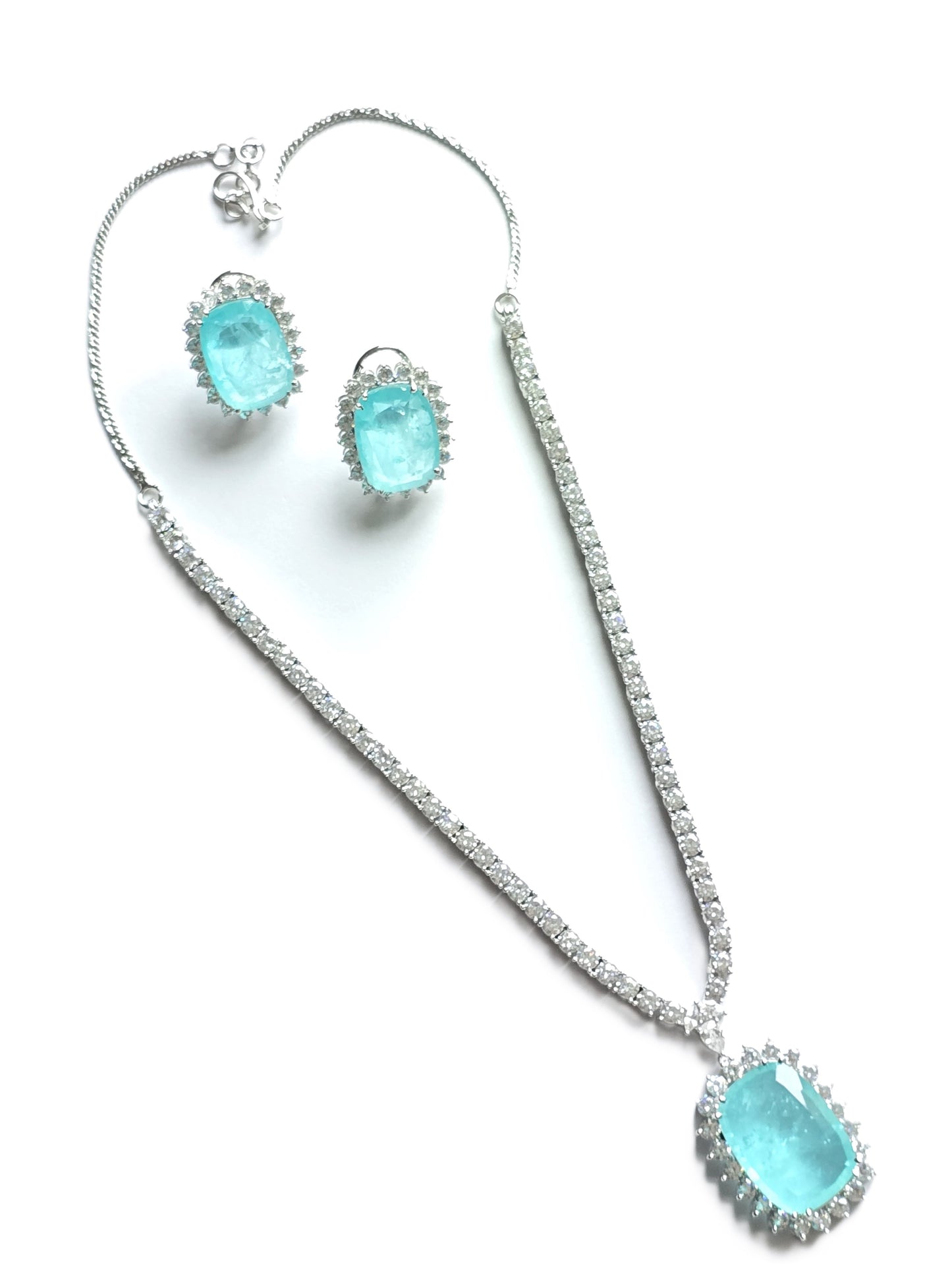Phoenix Doublet Stone AD Necklace with  Doublet Studs