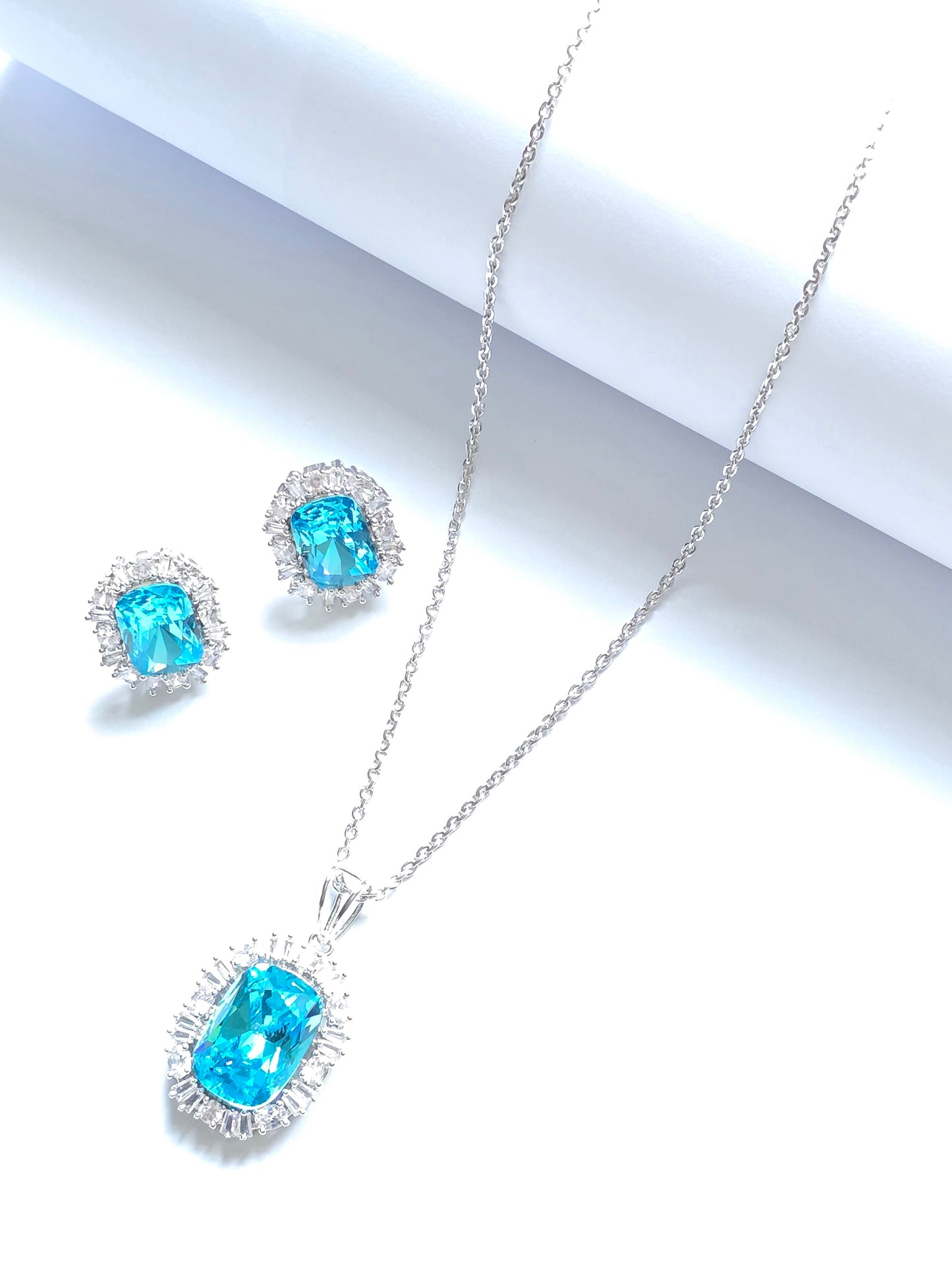 Zara CZ Crystal Pendant Set