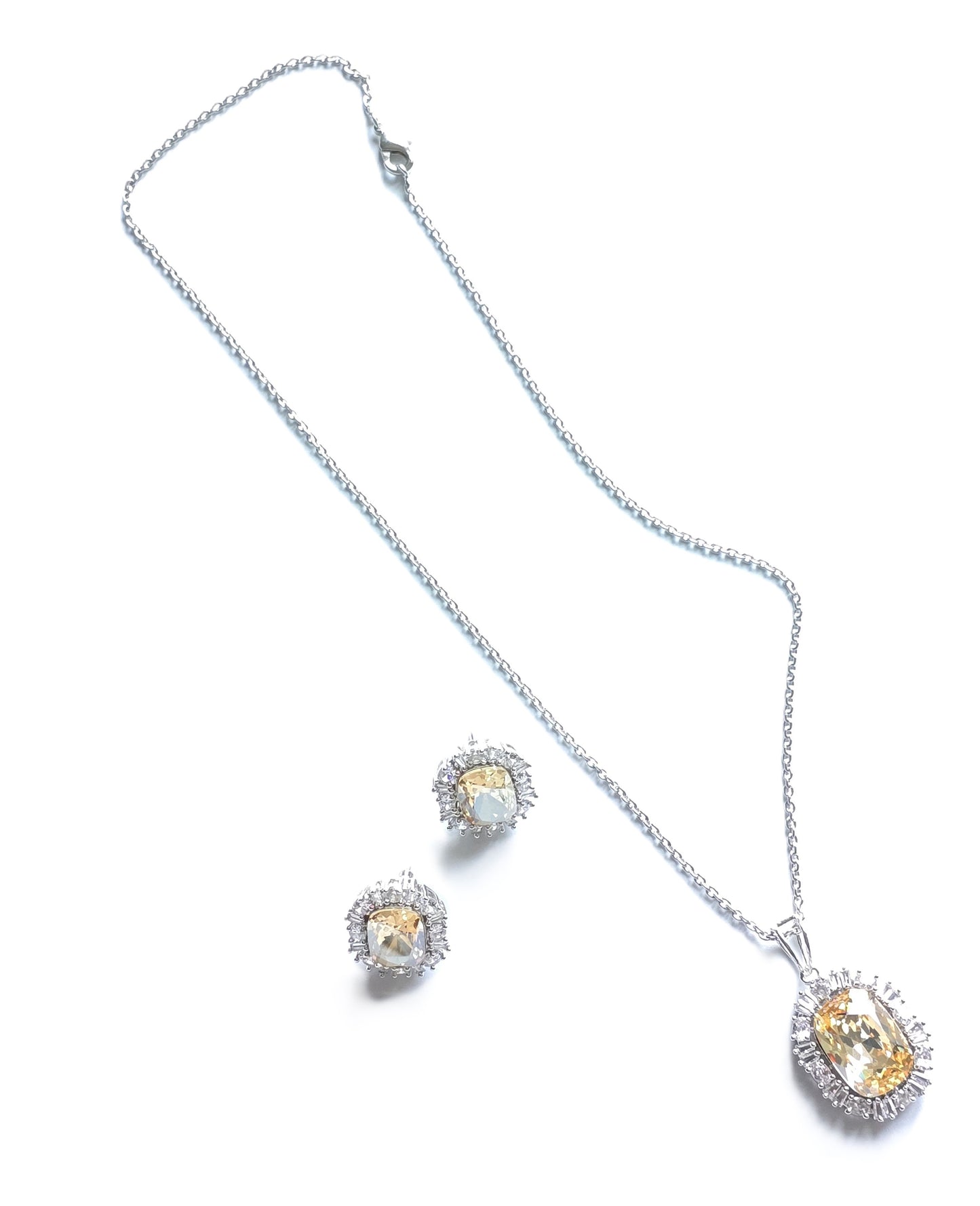 Zara CZ Crystal Pendant Set