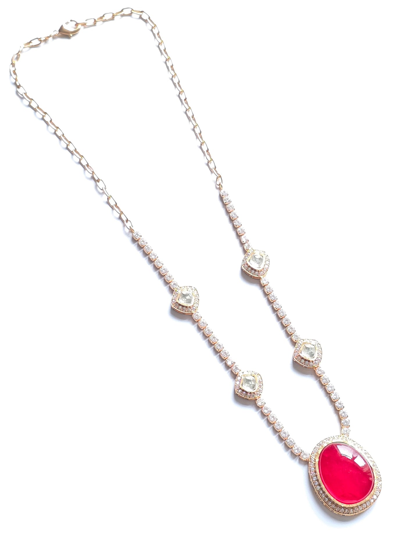 Juliette CZ & Pota Doublet Necklace Set