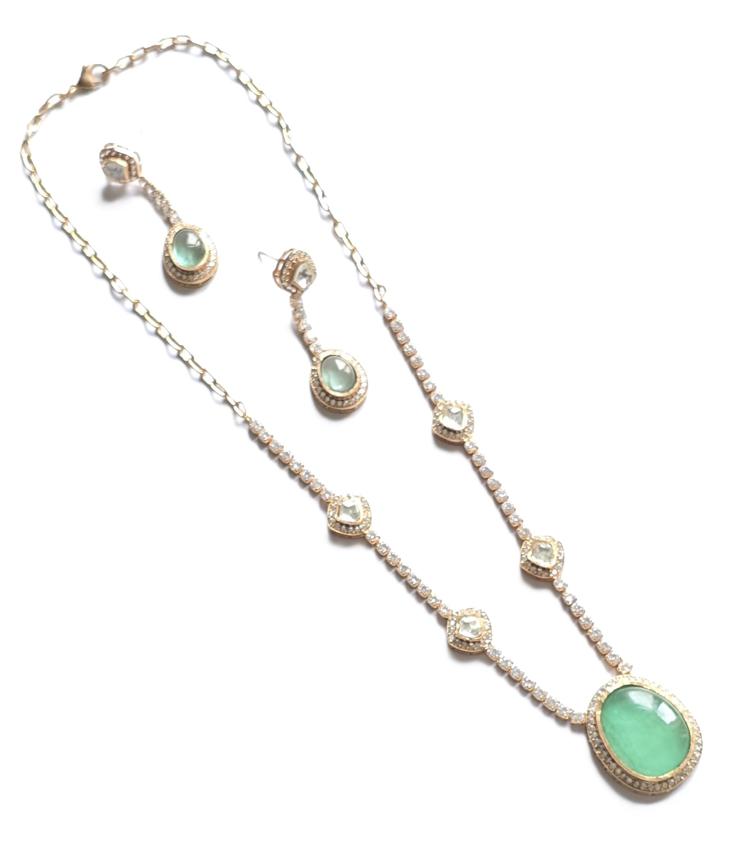 Juliette CZ & Pota Doublet Necklace Set