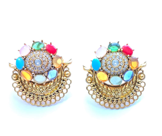 Gold Plated Fusion Natural Stones Studs