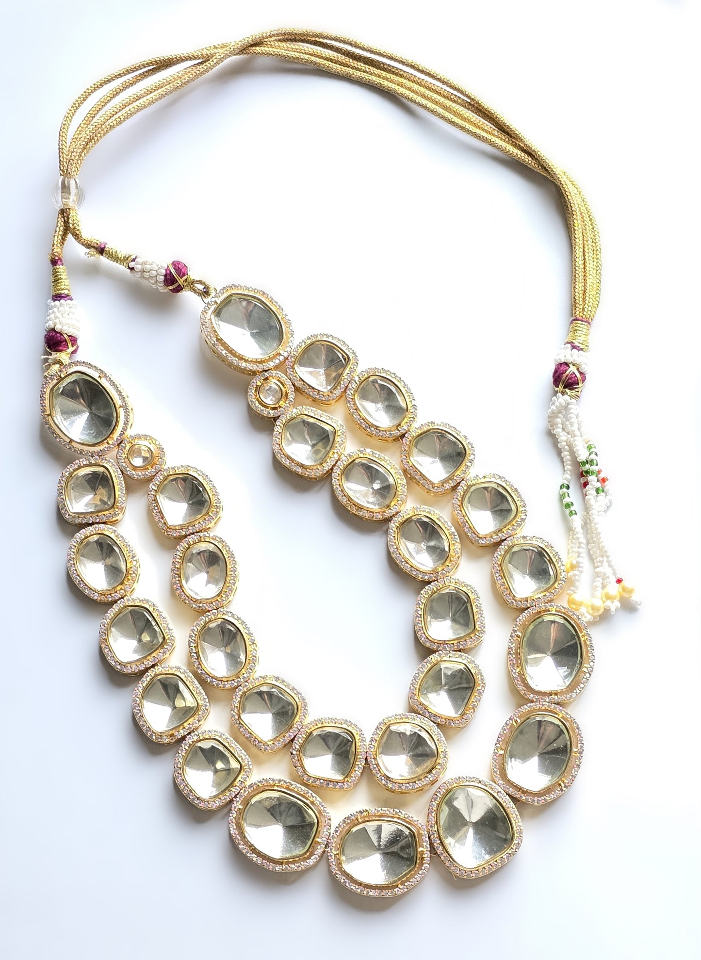 Samantha Premium Polki Necklace Set