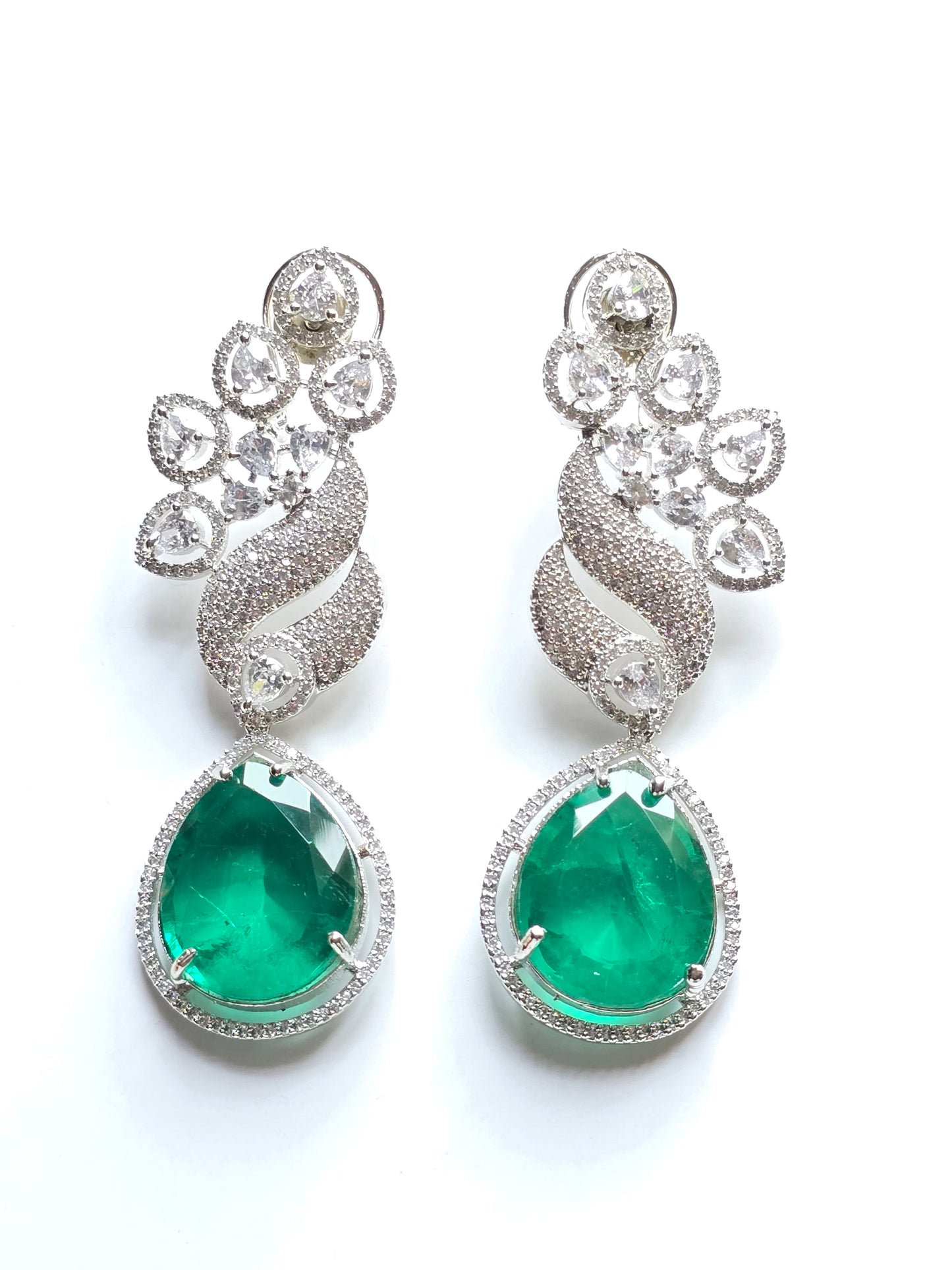 The Elena CZ & Doublet Stone Statement Earrings