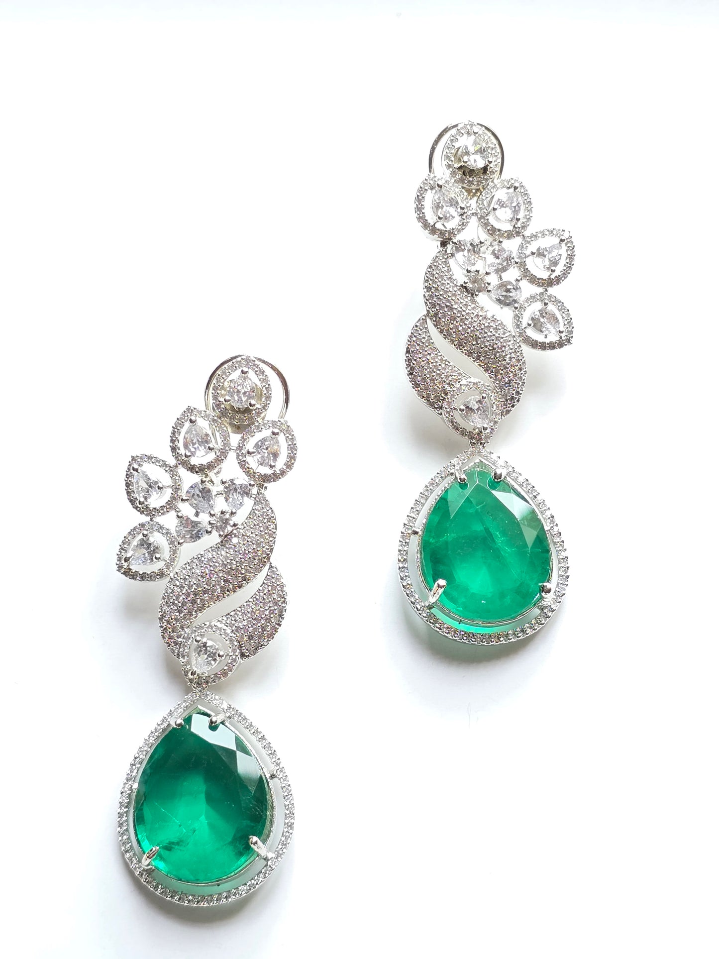 The Elena CZ & Doublet Stone Statement Earrings